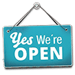 Yes, We're Open!